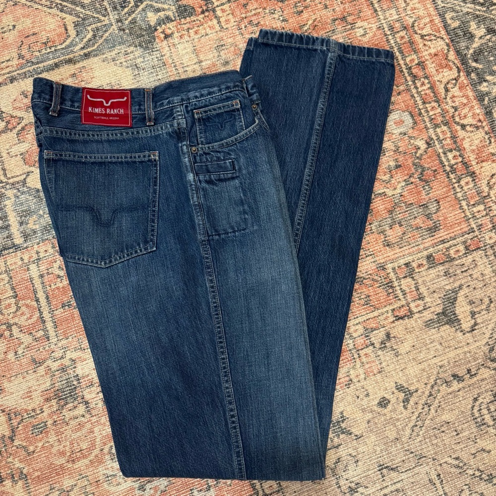 Kimes Ranch Men's Dark Blue Straight Jeans